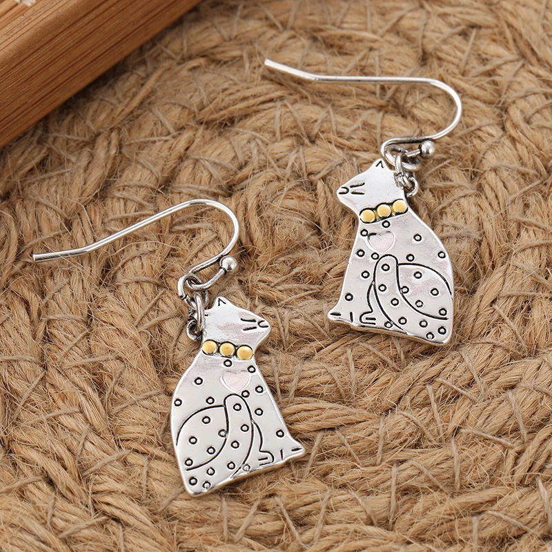 Cute Cat Kiss Pendant Earrings - огляд і ціна Vintage Fashion Ideas