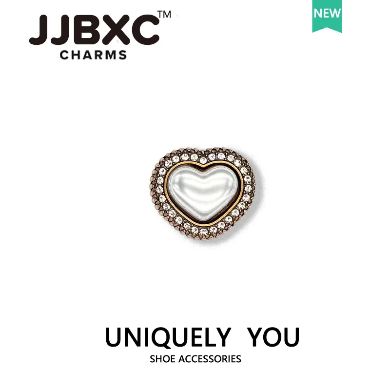 معدن JJBXC سحر إبزيم حذاء إكسسوارات الأحذية المعدنية الرجعية لؤلؤة النحل فراشة DIY الأزياء والأحذية الزينة