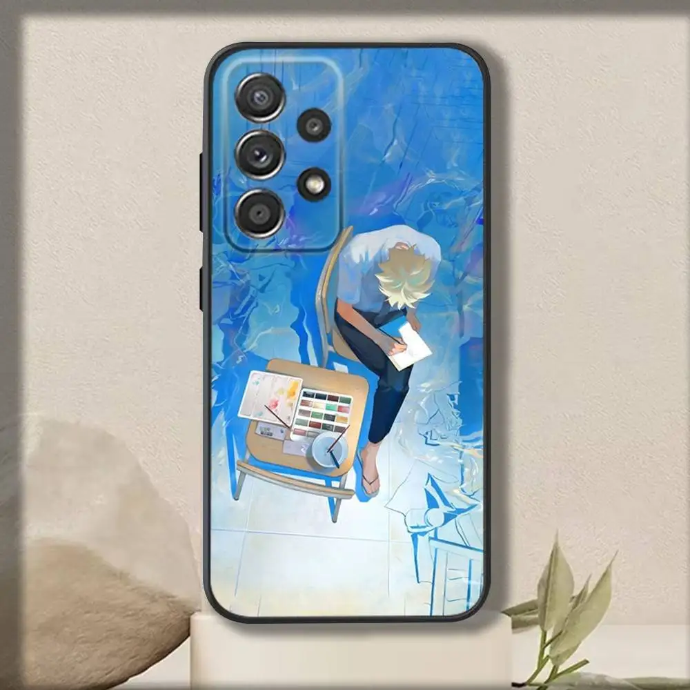 Y-Yatoras Anime Y-Yaguchi Phone Case For Samsung S 25,24,23,22,30,21,10,9,Ultra,Plus,Lite,FE,4,5 G Soft Black Case