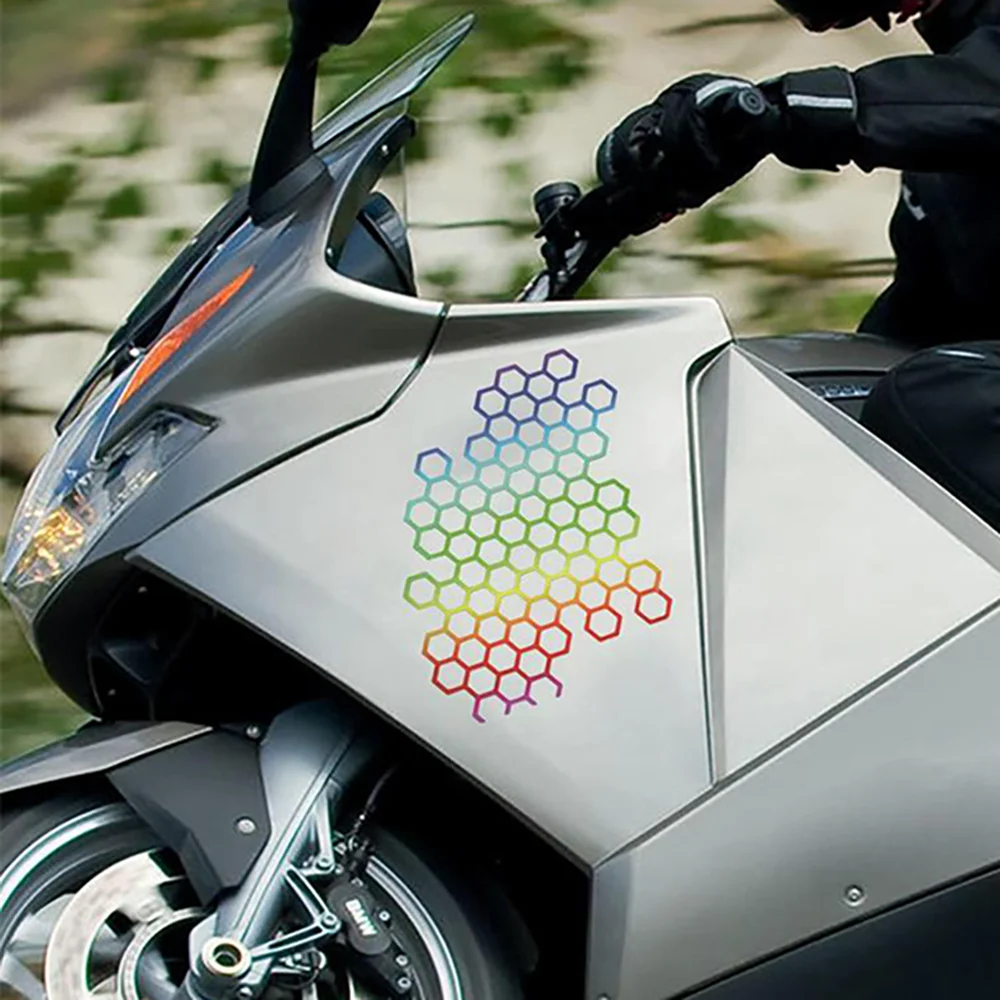 1PCS Honeycomb Helmet Decals Stickers Motorcycle Sticker Auto Body Styling Car Decoration Stickers Rear Windshield Decal