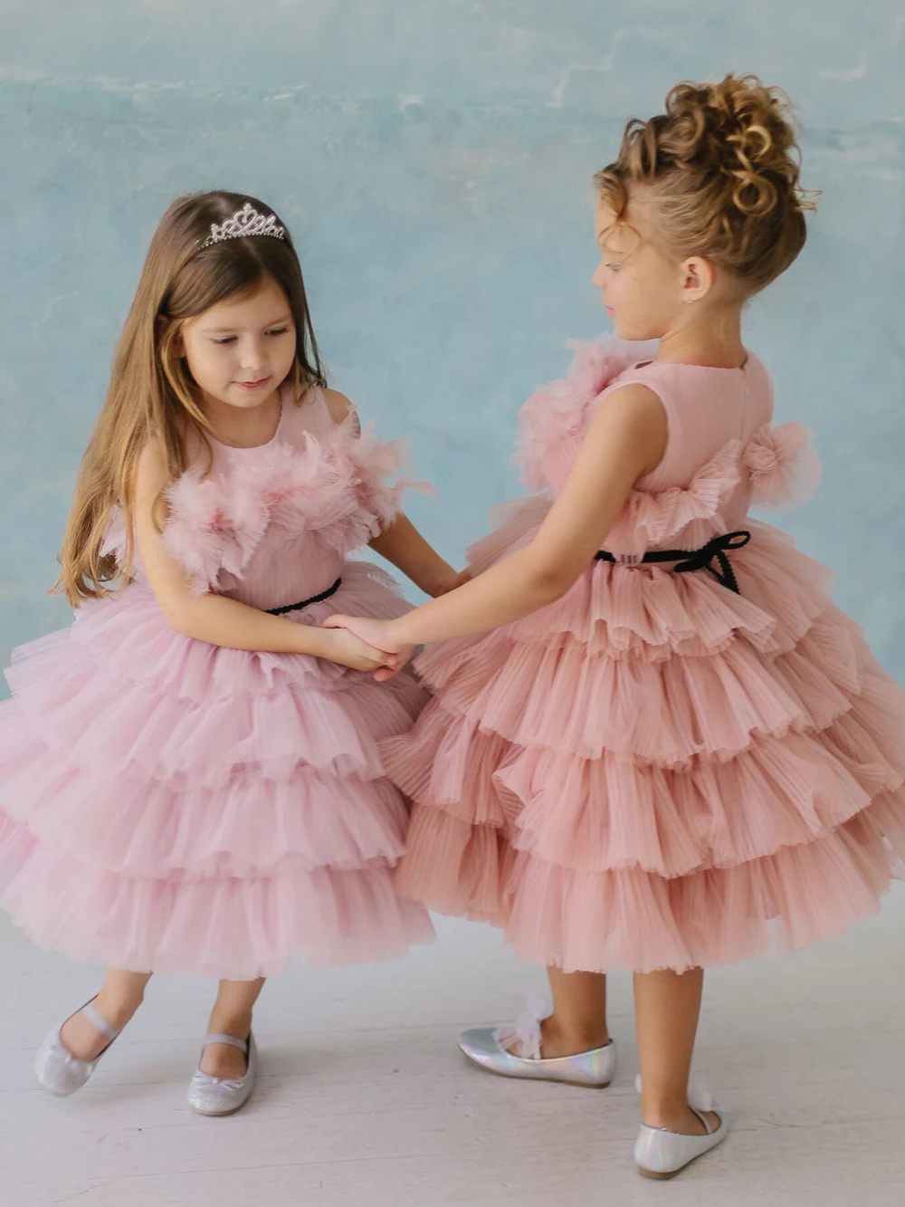 Dress for Girl 1-14 Yrs Summer Puffy New Birthday Princess Dress Ruffles Elegant Children Casual Vestidos Flower Girl Dress