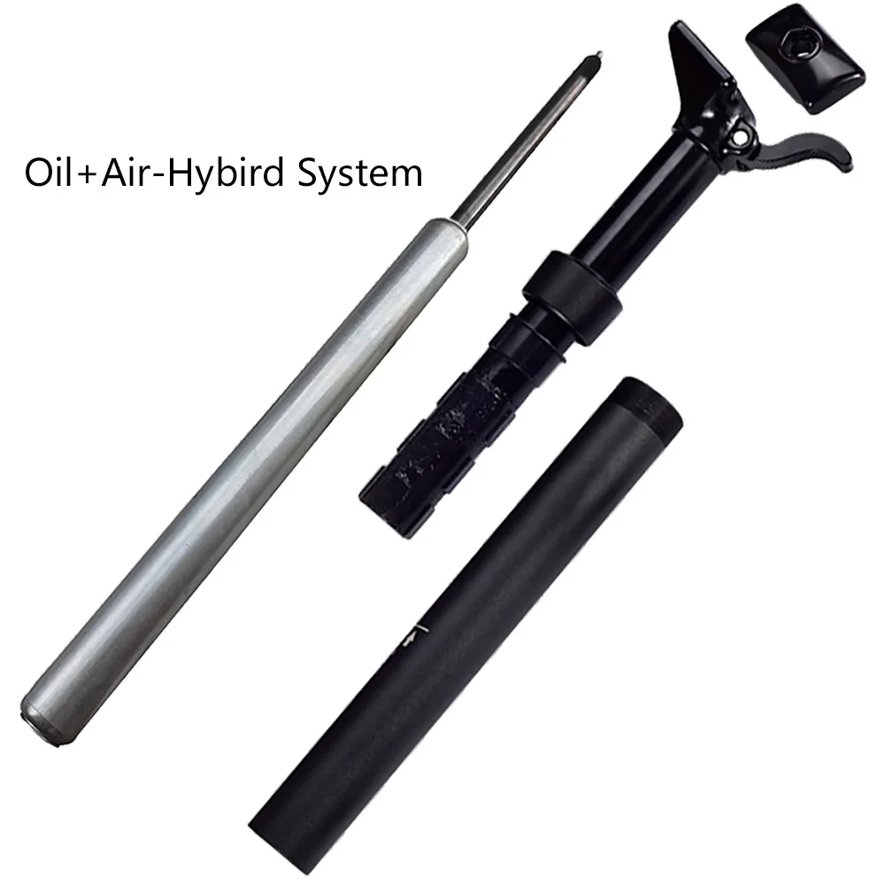 Bike Manual Suspension Seat Post Oil and Air Hybrid System Substitute Driving Bike Seatpost 33.9x375mm Height Adjustable