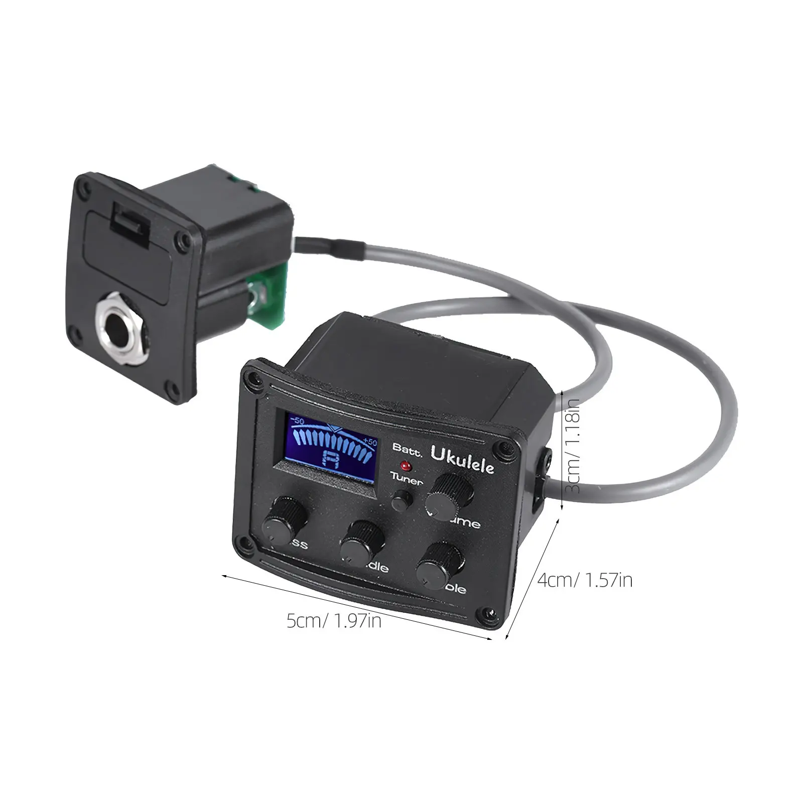 3-Band Equalizer Pickup Professional Ukulele Piezo Pickup Eq Preamp Amplifier Tuner System LCD Display Guitar Piezo Transducer view 6