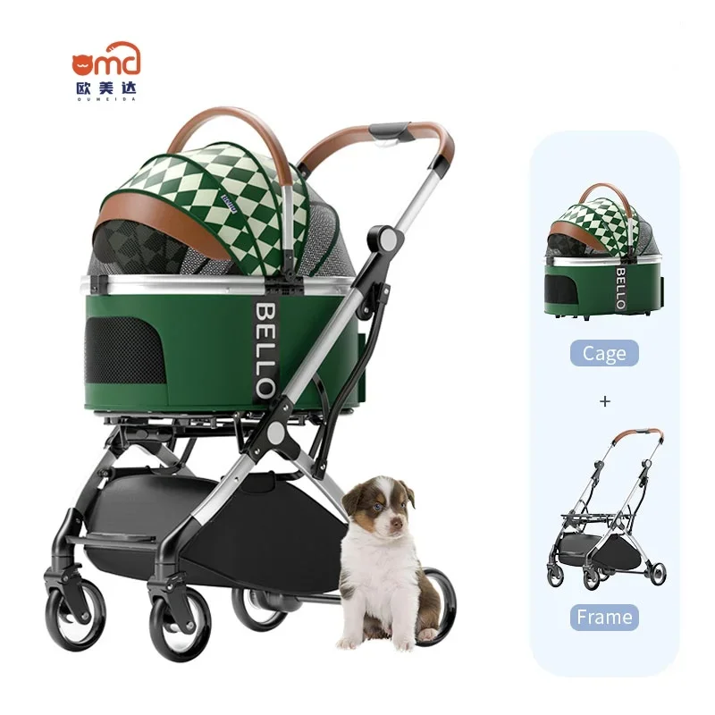 Pet Stroller,Hot Selling Pet Trolleys Breathable Pet Stroller For Dogs And Cats, Carbon Steel Material Stroller