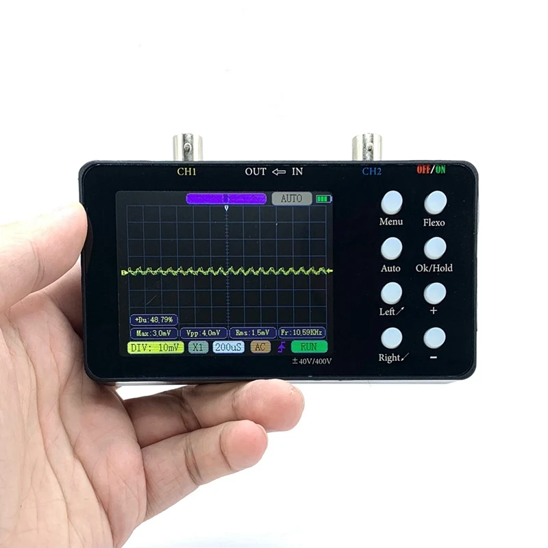 AA01-Digital Oscilloscope Dual-Channel 50M Sampling Rate 10M Analogue Bandwidth 6A Current Waveform Measurement