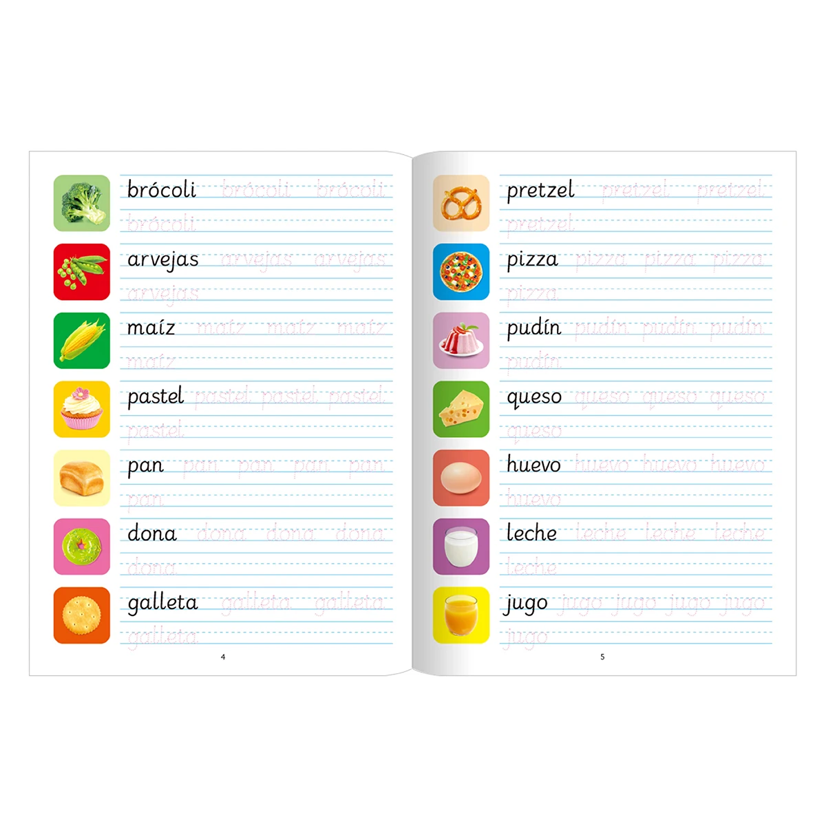 "LETRAS TRAZOS" 5 books, in Spanish, to help children write letters in Spanish