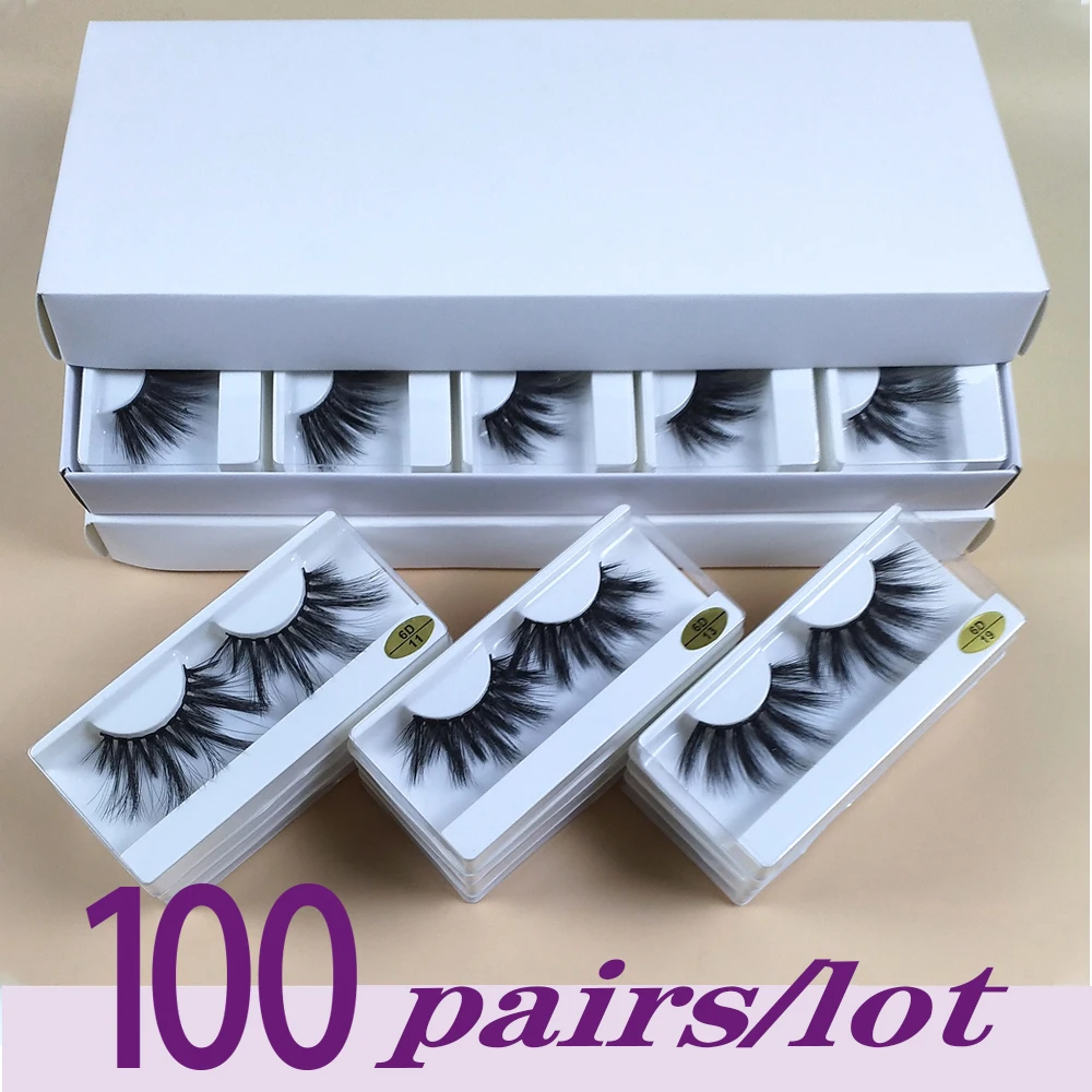 25mm Mink Lashes Bulk Wholesale 10/20/30/50/100 pcs Makeup False Eyelashes Pack Fluffy Dramatic Long 25 mm Fake Eyelashes Bulk