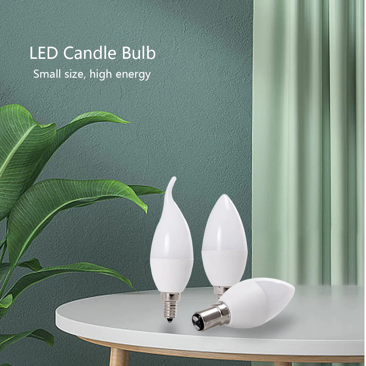 220V Dimmable E14 E12 B15 5W LED Chandelier Flame Shape Light Bulb Plastic Clad aluminum Warm White Light Replace Halogen Lamps