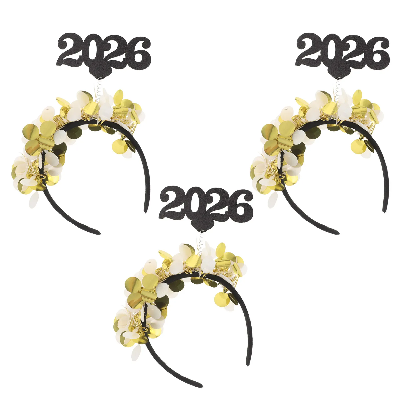 

Набор из 3 новогодних ободков для волос: металлические золотые круги, праздничные аксессуары для вечеринок, реквизит для фотосессий, элегантные украшения для торжеств