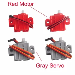 4PCS 270 Degree Programmable Gray Geek Servos / Red Gear Motor for Legoeds micro:bit Robotbit Smart Car Makecode