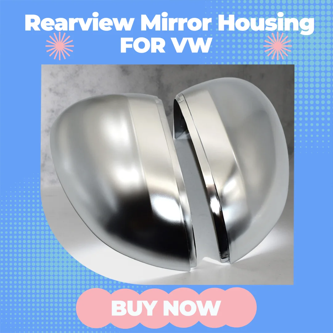 For VW PASSAT B8 Matt Rearview Side Mirror Cover Cap Housing Supports Lane Change Blind Spot Assist