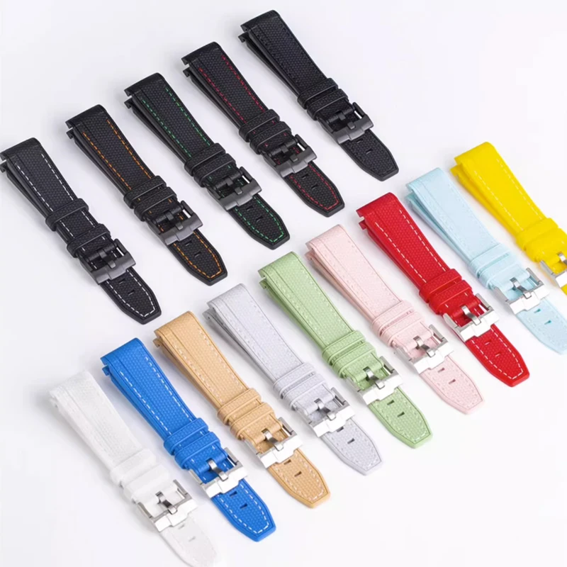 Silicone Rubber Watch Band for Omega X Swatch Joint MoonSwatch Curved End Diving Wrist Bracelet for Rolex Water Ghost Strap 20mm