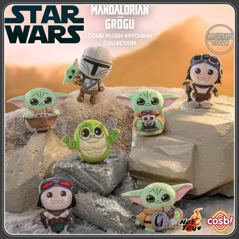 

2026 Hot Toys Cosbi Star Wars The Mandalorian & Grogu Cosbi Plush Keychain Blind Box Movie Peripherals Mystery Bag Pendant Toy