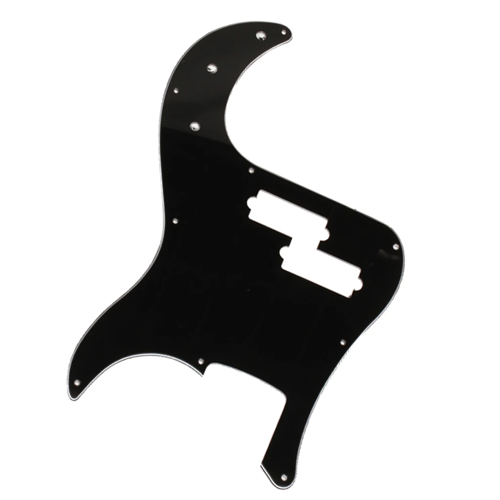 Guitar Pickguard 3 Ply Black Plastic Bevel Edge Panel for Precision Bass Electric Bass Components