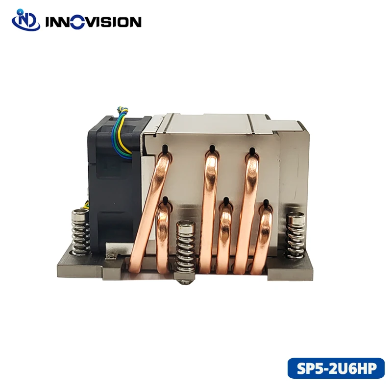 Good 2U AMD SP5 CPU Cooler Server Heatsink With 6 Copper Tubes 6025MM Fans TDP 400W Radiator For Server Workstation
