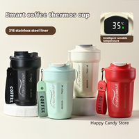 480ML Smart Travel Coffee Mug Display Led Temperature Thermos Mug Stainless Steel Insulated Thermos Bottle Portable Vacuum Flask