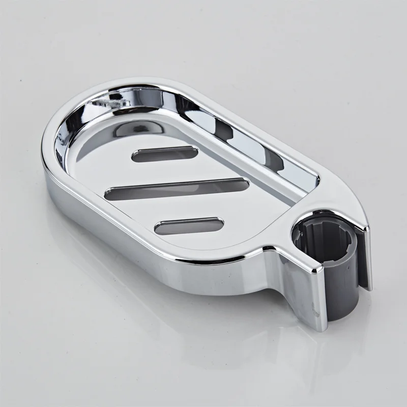 ABS Chrom Clip-auf Seife Tablett Box 22-25mm Einstellbar Dusche Schiene Slide Bar Seife Dish Platten bad Dusche Versorgung Zubehör