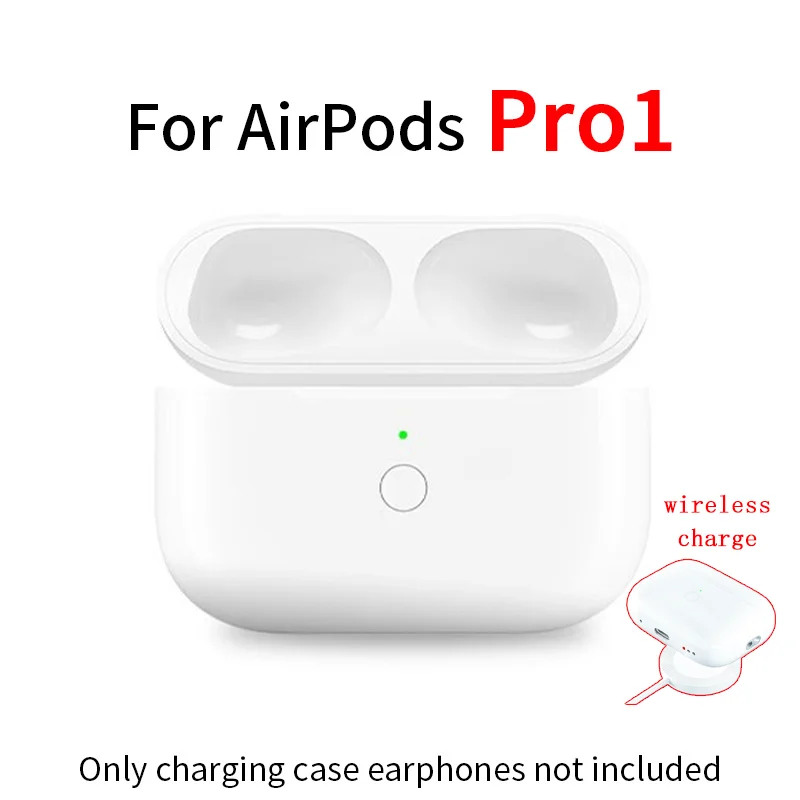 Replacement Wireless Charging Box Support Wireless For AirPods1 Bluetooth-Compatible No Earbuds Charger Case Earphone Accessorie