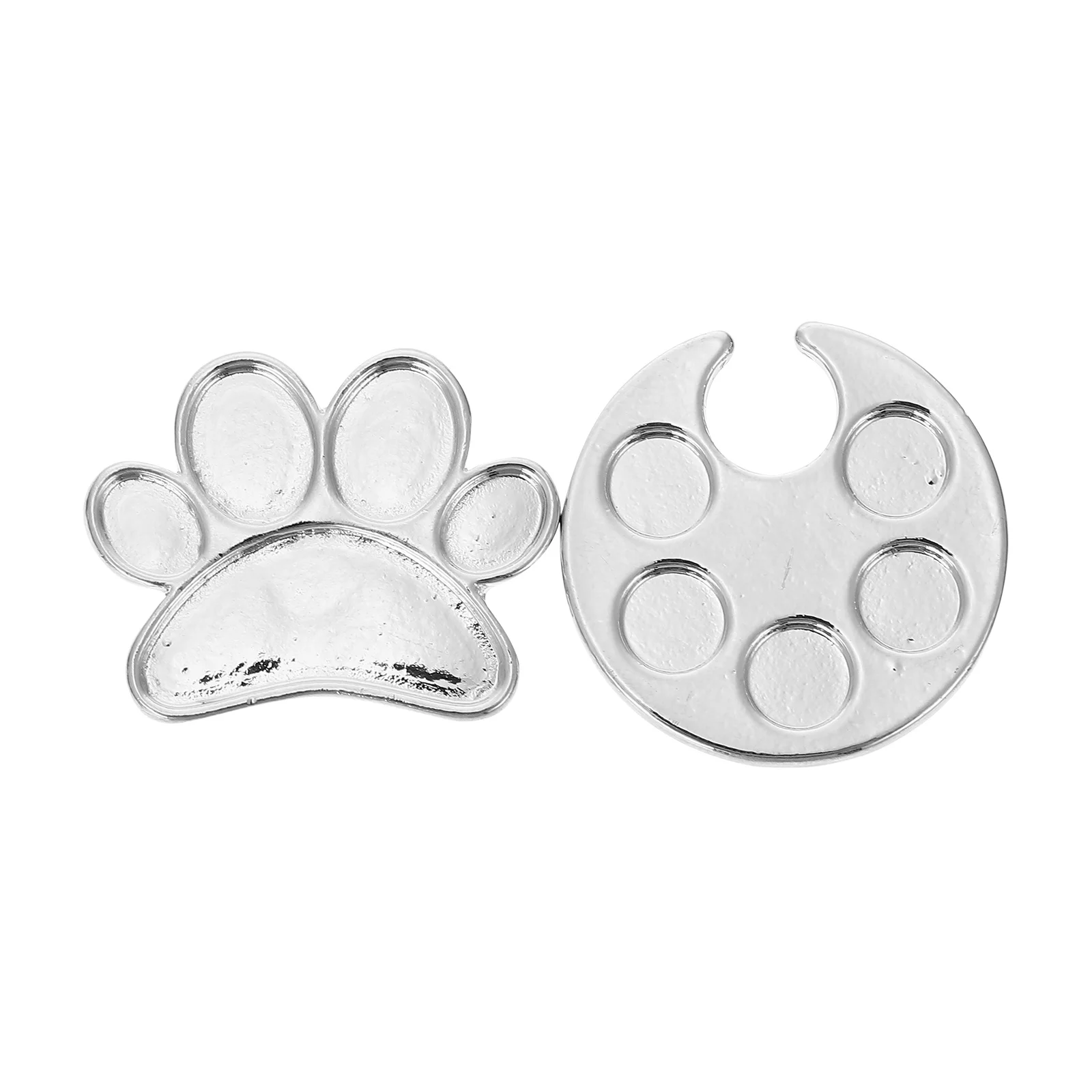 2pcs Mini Manicure Palette Ring Adjustable Nail Art Polish Holder 5 Wells Color Mixing Tool For Nail Design Makeup