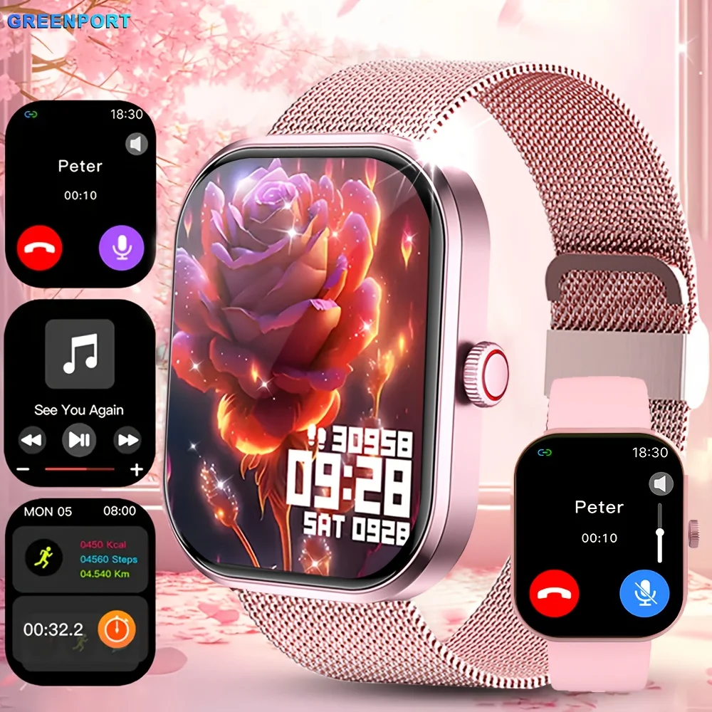 

HDSmartwatch 2.01 inch Voice Assistant Bluetooth Call Sports Fitness Hot Selling Smart watch Men Women For Android iOS 2025 New
