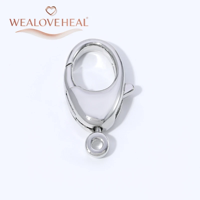 armband verschluss, 20mm Großer Rhodium-beschichteter Messing-Karabinerhaken Hochwertiger Metall-Federhaken für DIY Halsketten- und Armbandherstellung – Detail 17