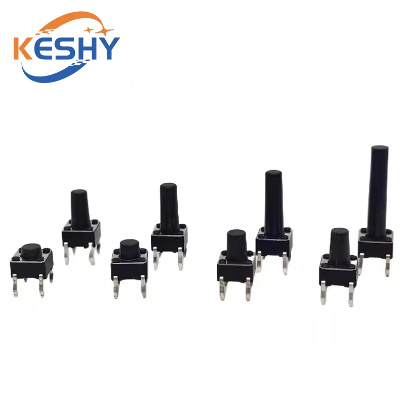 50PCS 4.5X4.5X3.5/3.8/4.5/5/6/7/8/9/10/11/12MM 4Pin DIP 12V PCB Tiny Button Tact Switch 260GF Momentary Tactical Push Button