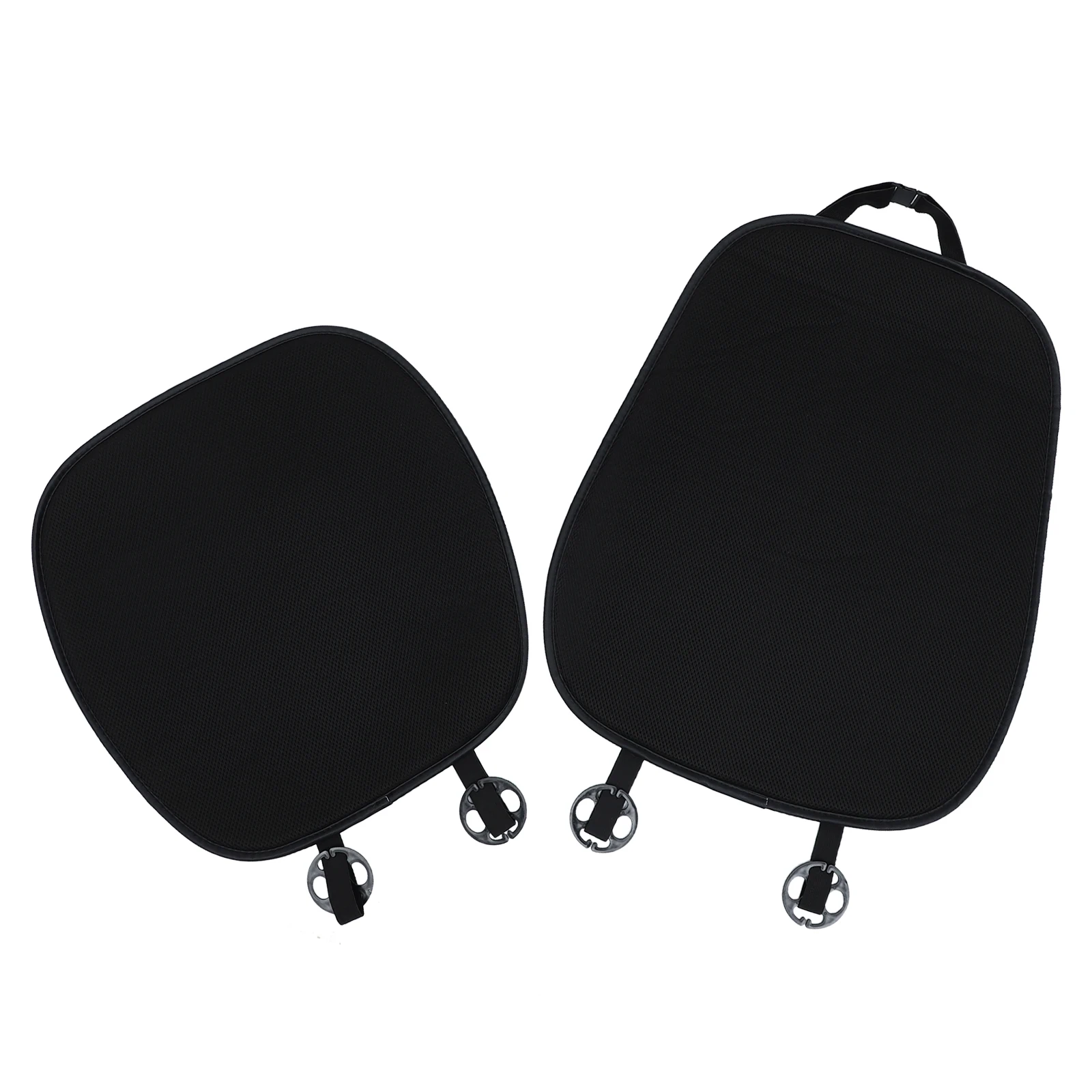 

2 Pcs Ice Silk Car Seat Cushion Black Summer Cooling Auto Accessories Ergonomic Lumbar Support Breathable Non Slip Driving