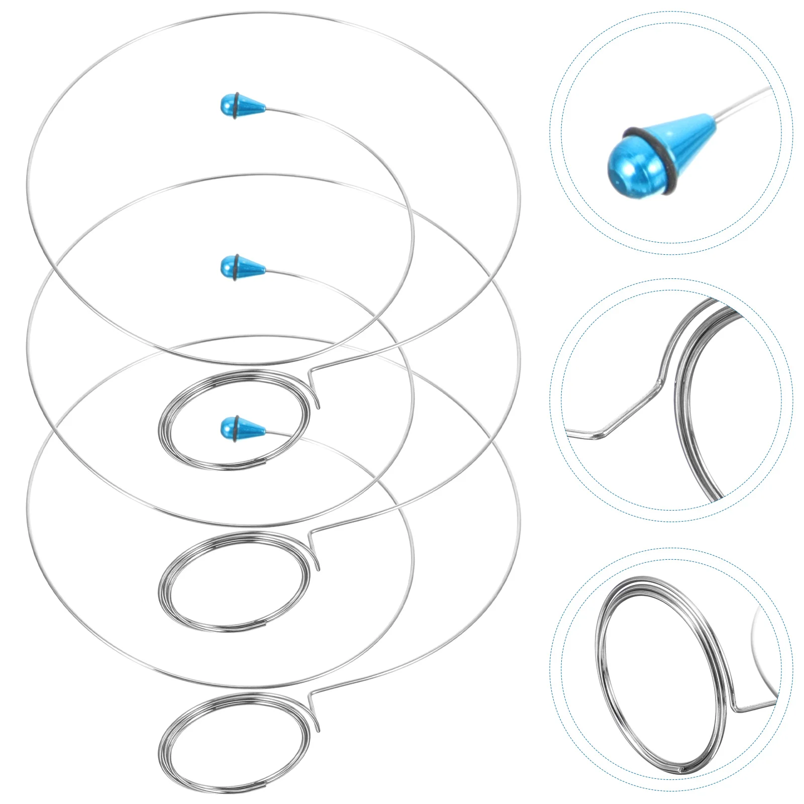 3 pçs lupa fixação círculo ocular anel de aço fones de ouvido suporte fio óculos quadro relógio suporte