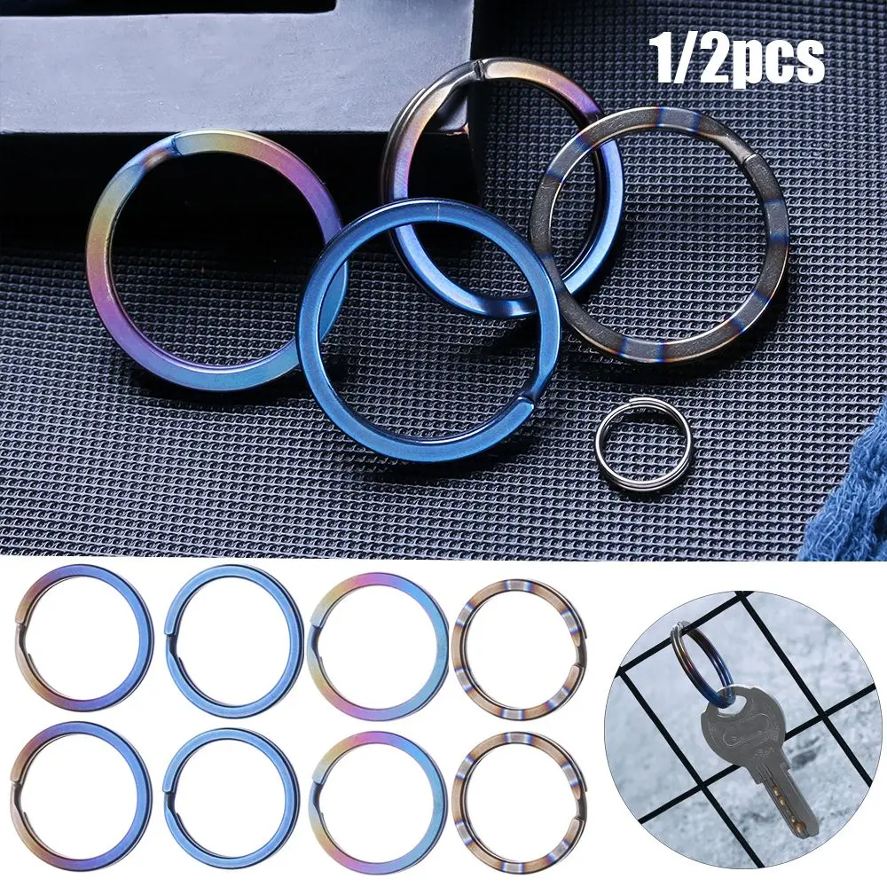 

1/2pcs Outdoor Hanging tool Circle Clip Titanium Alloy Portable Holder Keyring Buckle EDC Keychain Key Ring