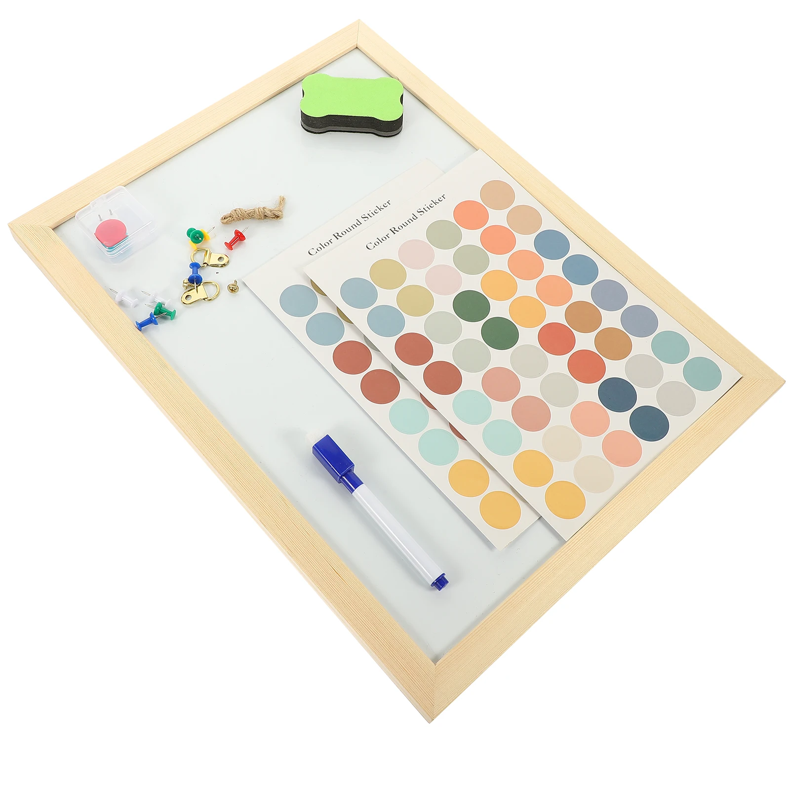 Double Sided Cork White Board 30x40cm Wall Mountable Removable Pins Included Office Home Bulletin Writable Boards