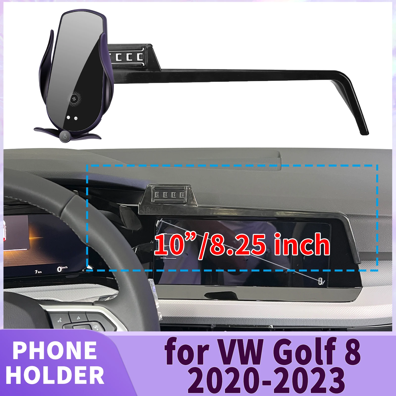 

fit for VW Golf 8 MK8 2020 2021 2022 2023 Screen Base Phone Holder Mount ​​ Secure Clip Car​​ accessoires