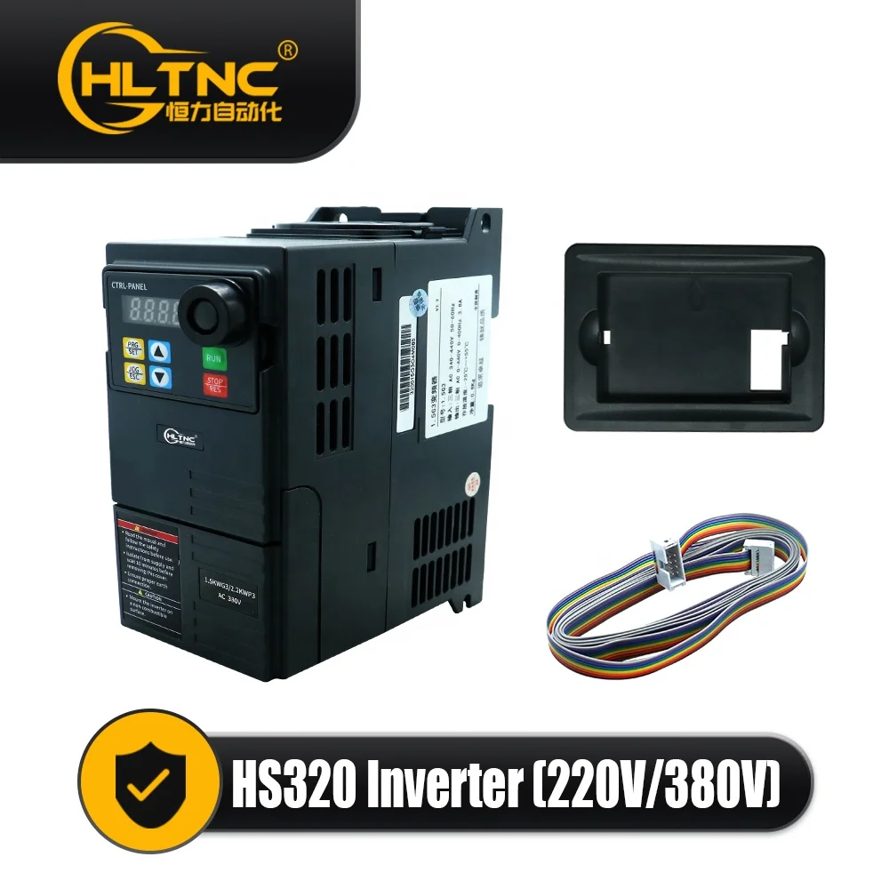HLTNC 1.5KW /2.2kw VFD 220v to 380v Spindle Inverters VFD AC Drive Frequency Converter Factory Direct Sales for SPINDLE for Cnc