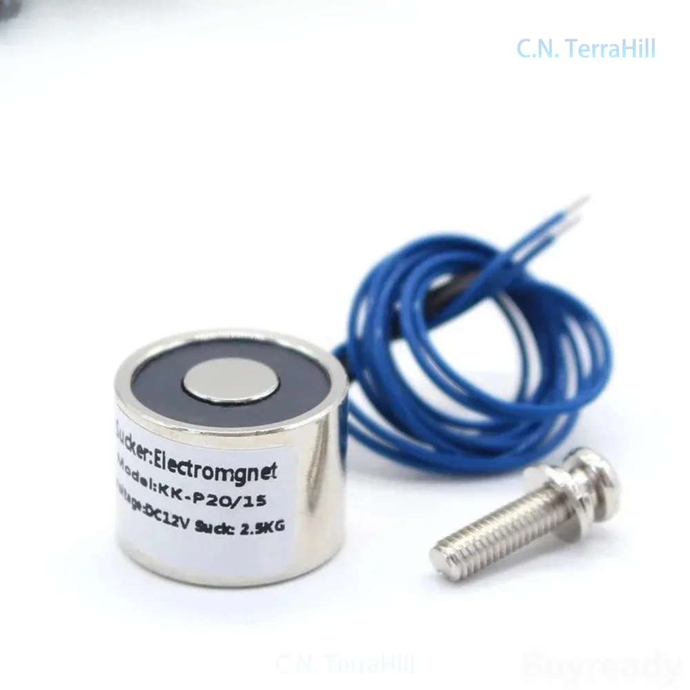 Mini Electromagnet 2.5KG 25N Holding Force 6V 12V 24V Coil Electric Magnet for DIY Projects and Industrial Use