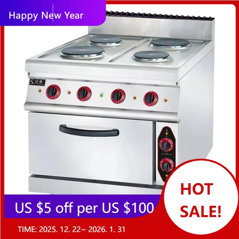 

【Заводская】Одобренная CE коммерческая 4-нагревательная плита, электрическая плита, комбинированная духовка и плита со встроенным нагревательным элементом катушки Ov