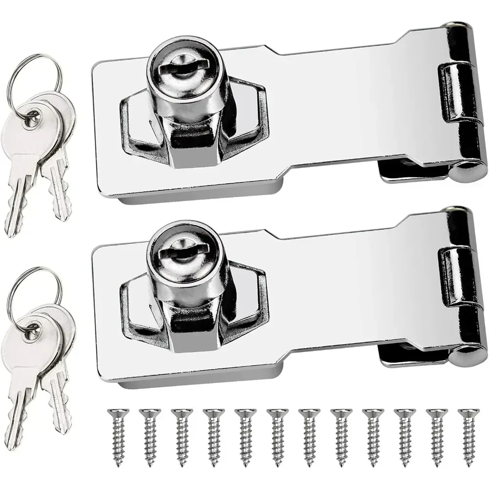 

For Key Lock Buckle 2 Pcs, 90 Degree Buckle Lock Rotary Knob Metal Lock with Key for Doors, Cabinets, Drawers, Boxes, Furniture