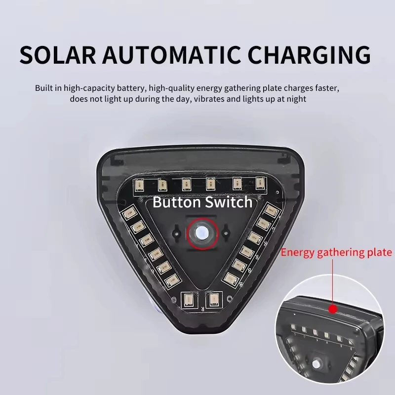 Solar Power Car Strobe Warning Light Colorful LED Night Rear Collision Flashing Siganl Lamp For Car,Motorcycle,Motorbike