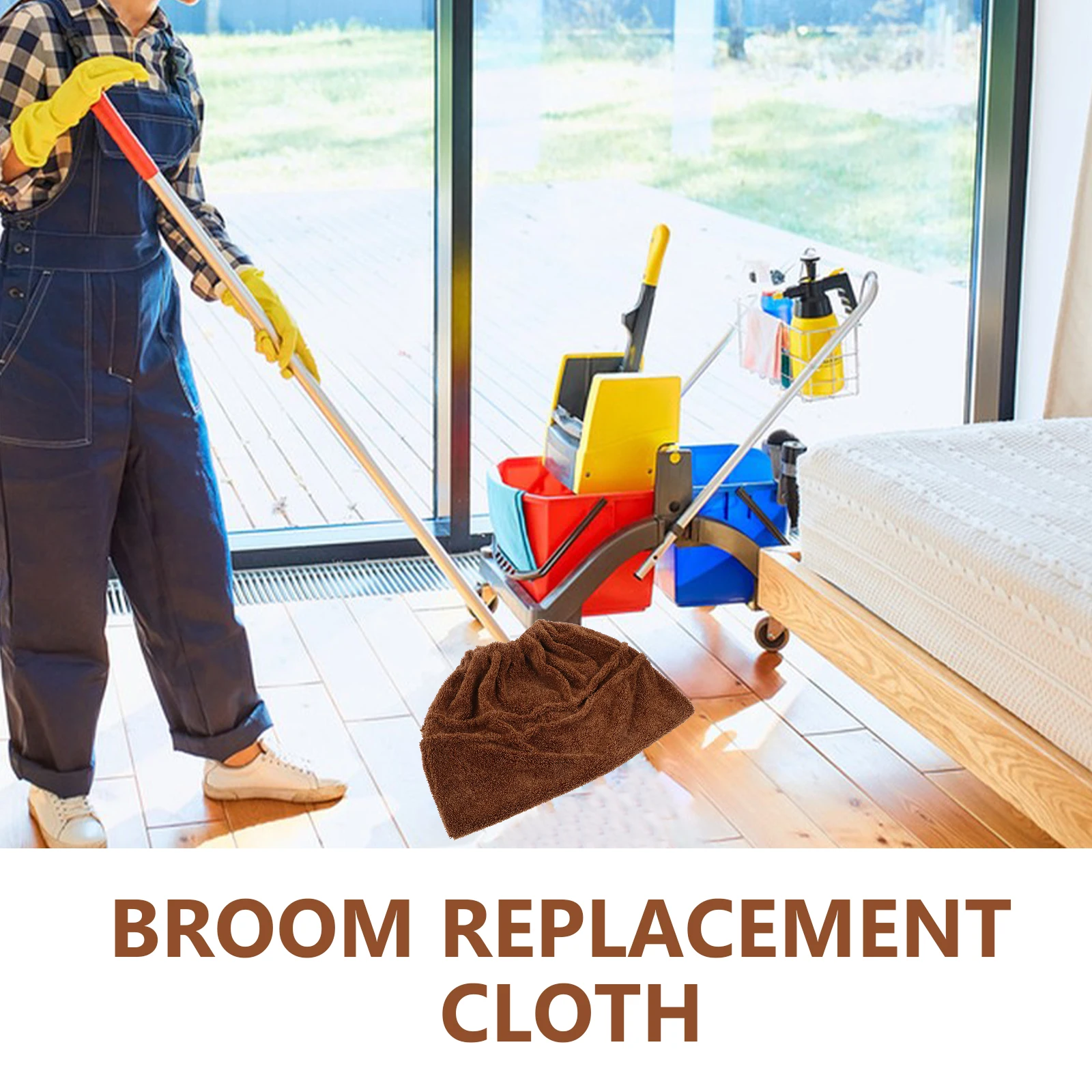 

1pc Broom Cloth Cover Floor Mop Replacement Sweeping Cleaning Tool Home Use Durable Washable Reusable Floor Rag Broom Cover