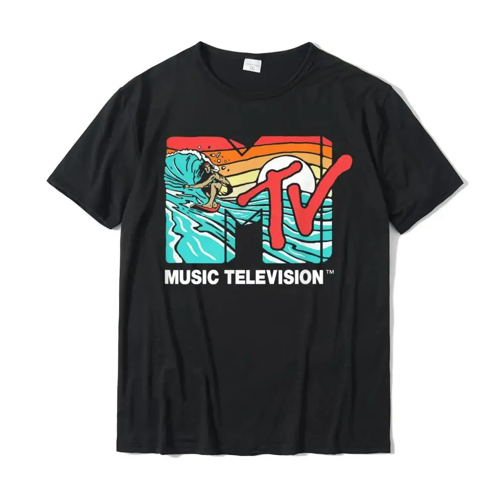 

Mademark X MTV - MTV Catch A Wave MTV Surfer Logo Retro Graphic T-Shirts On Sale Men T Shirt Group T Shirt Cotton Casual