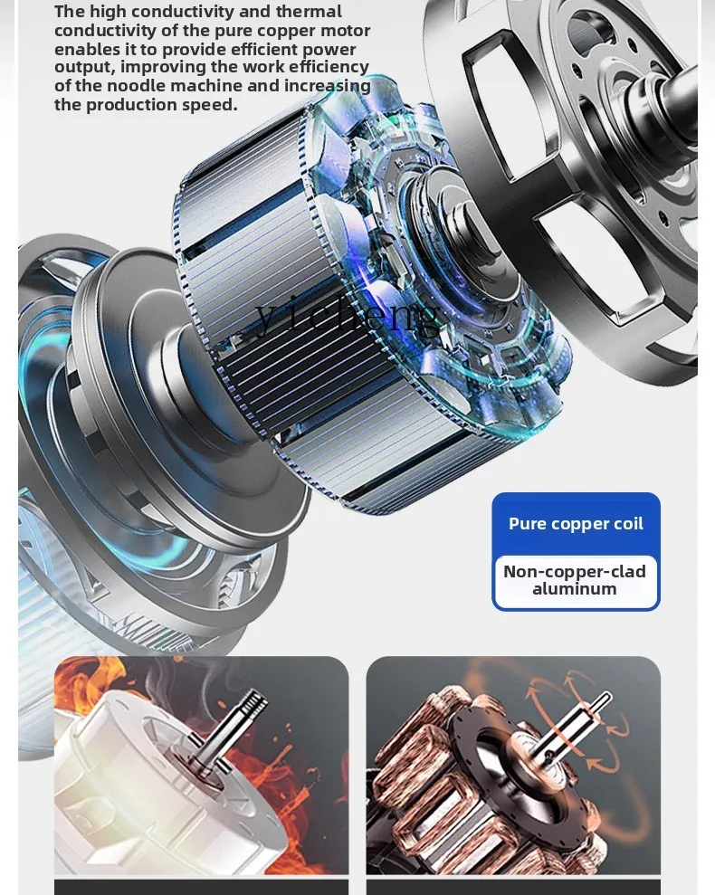 TQH Noodle Press Automatic Vertical Steamed Bun Noodle Machine Electric High Speed Rolling Noodle Slice Kneading Machine