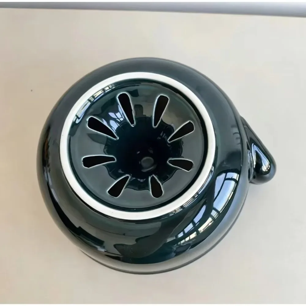 Automatic Vortex Fruit Washing Bowl Large Capacity Integrated Drainage Hole Ceramic Berry Washer Self-spinning Quick Drain