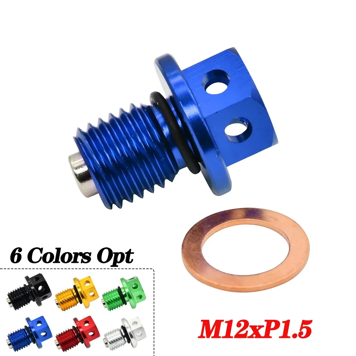 M12xP1.5 Magnetic Oil Drain Plug Bolt Screw For Yamaha YZF-R25 R3 MT-03 MT-25 YZF-R3 YZ250 YZ250X XT250X WR250R WR250X Serow 250