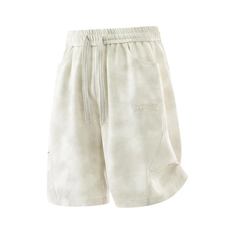 

Unisex Casual Loose Short Pants Drawstring Sports Summer Versatile Polyester Fiber Straight Leg Pants for Men And Women