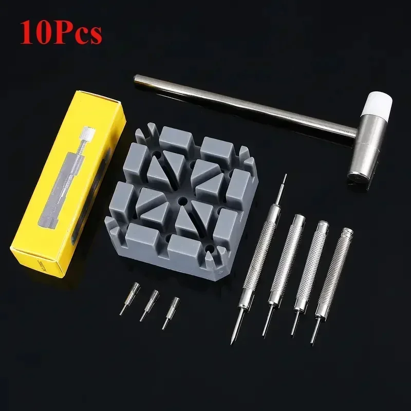 10Pcs WatchRepair Tool Set Remove Adjust Watchband Fixed Booth Tuning Device Color Random