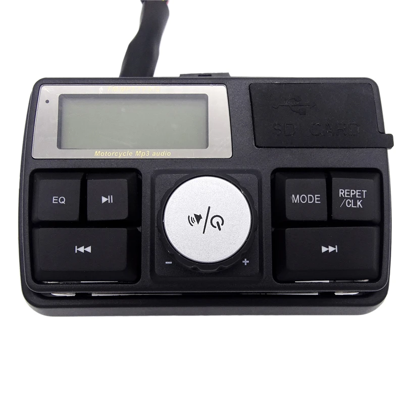 3 inch Motorcycle Alarm Waterproof Sound System FM Radio Stereo Amplifier MP3 Speakers Anti-Theft Alarm System with USB SD Slot