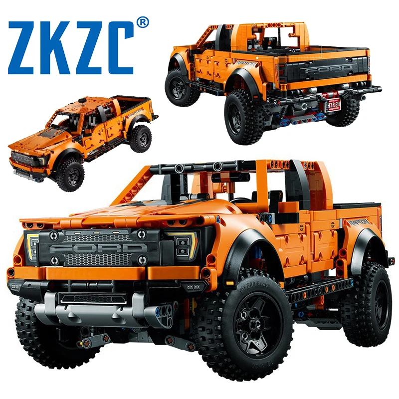 1379 Pcs Ford MOC SUV Raptors F-150 Pickup Truck Racing Car 42126 Technical Building Block Vehicle Bricks Toys Holiday Gifts