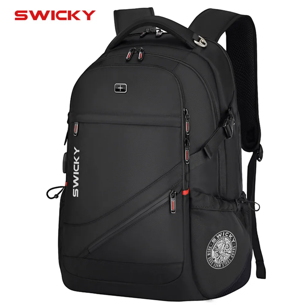 

SWICKY Men Backpack Business Trip Laptop Backpacks Large Capacity Casual Schoolbag Waterproof Travel Shoulder Bag