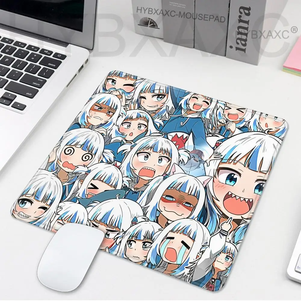 HYBXAXC Print Hololive Gawr Gura Cute Desk Mat Accessories Mousepad Anime Kawaii Carpet Cartoon Girl Rubber Small Mouse Pad