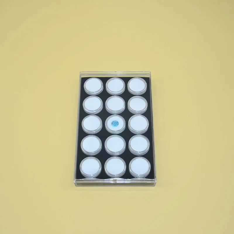 Transparent Loose Diamond Storage Box Acrylic Lid Gemstone Display Container Case Round Pearl Gem Jars Insert Holder Collector