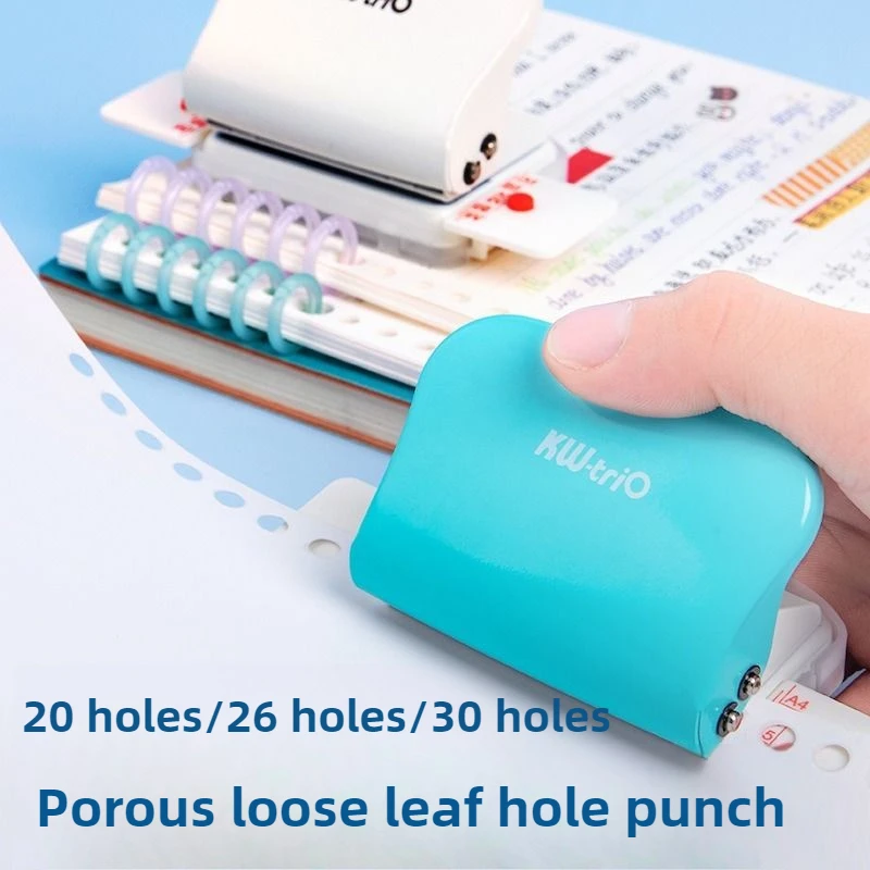 

KW-TRIO Многоцветный перфорационный инструмент Металлический лакированный корпус Инструмент для пробивания вкладышей Многофункциональный органайзер для учебы Инструмент для пробивания