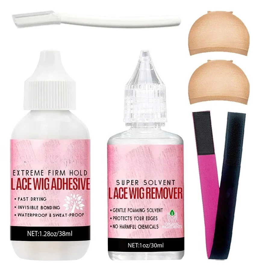 

Клей для парика, водонепроницаемый клей для склеивания, кружевной парик, передняя застежка, 6 шт./компл., дорожный размер, комплект наращивания париков для начинающих
